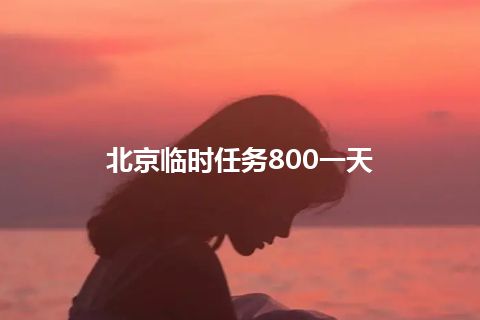 北京临时任务800一天