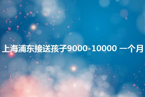 上海浦东接送孩子9000-10000 一个月