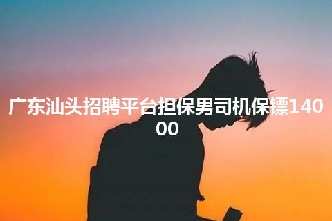 广东汕头招聘平台担保男司机保镖14000