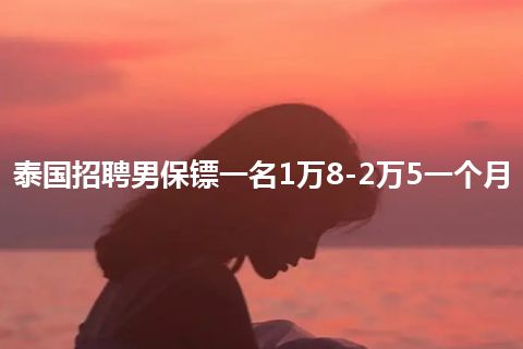 泰国招聘男保镖一名1万8-2万5一个月