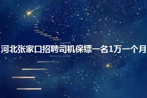 河北张家口招聘司机保镖一名1万一个月