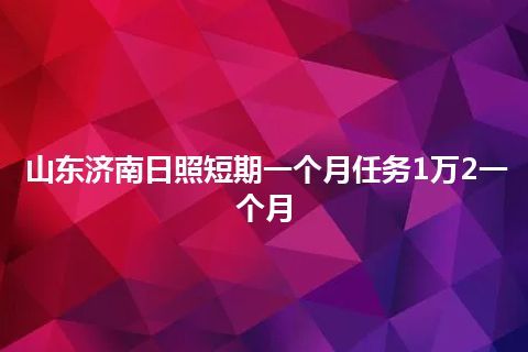 山东济南日照短期一个月任务1万2一个月